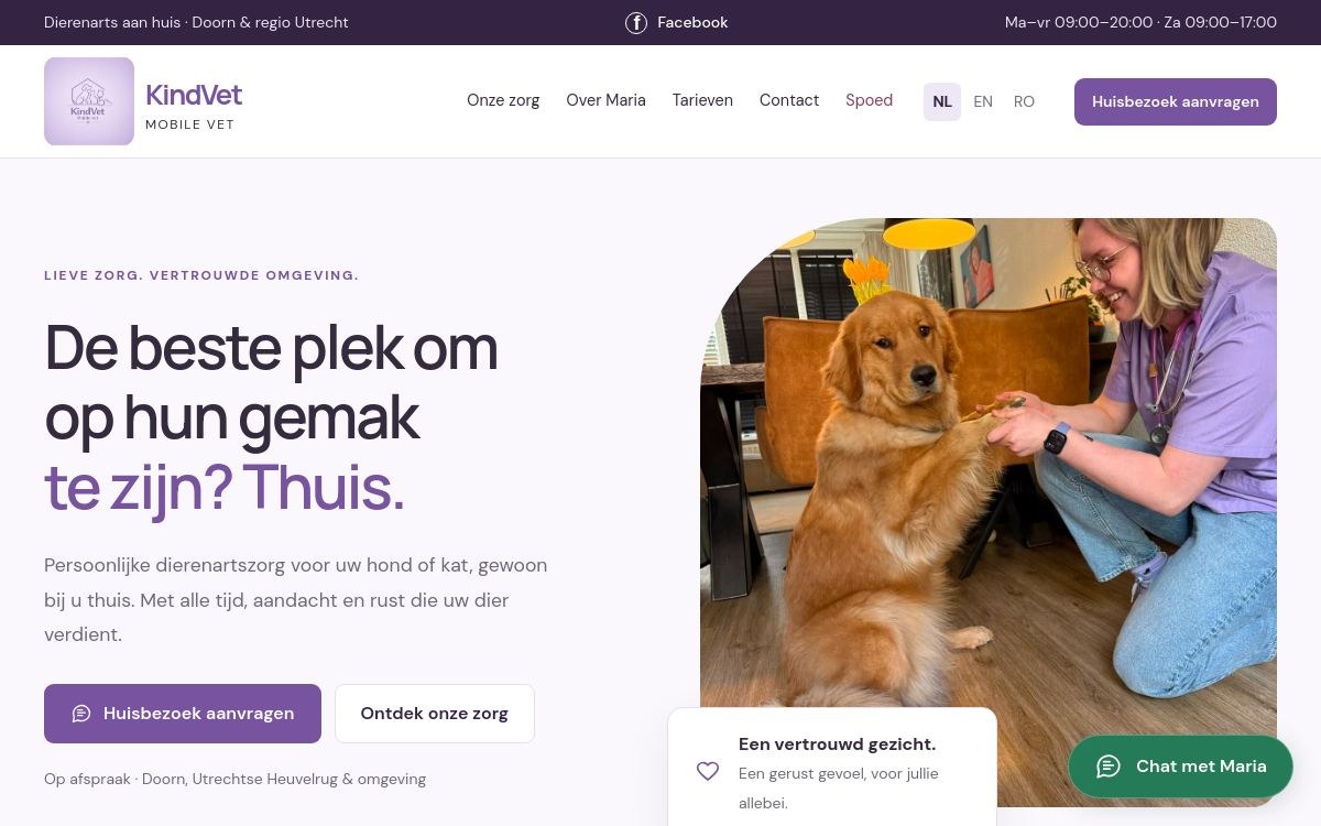 Websiteontwerp KindVet Mobile Vet