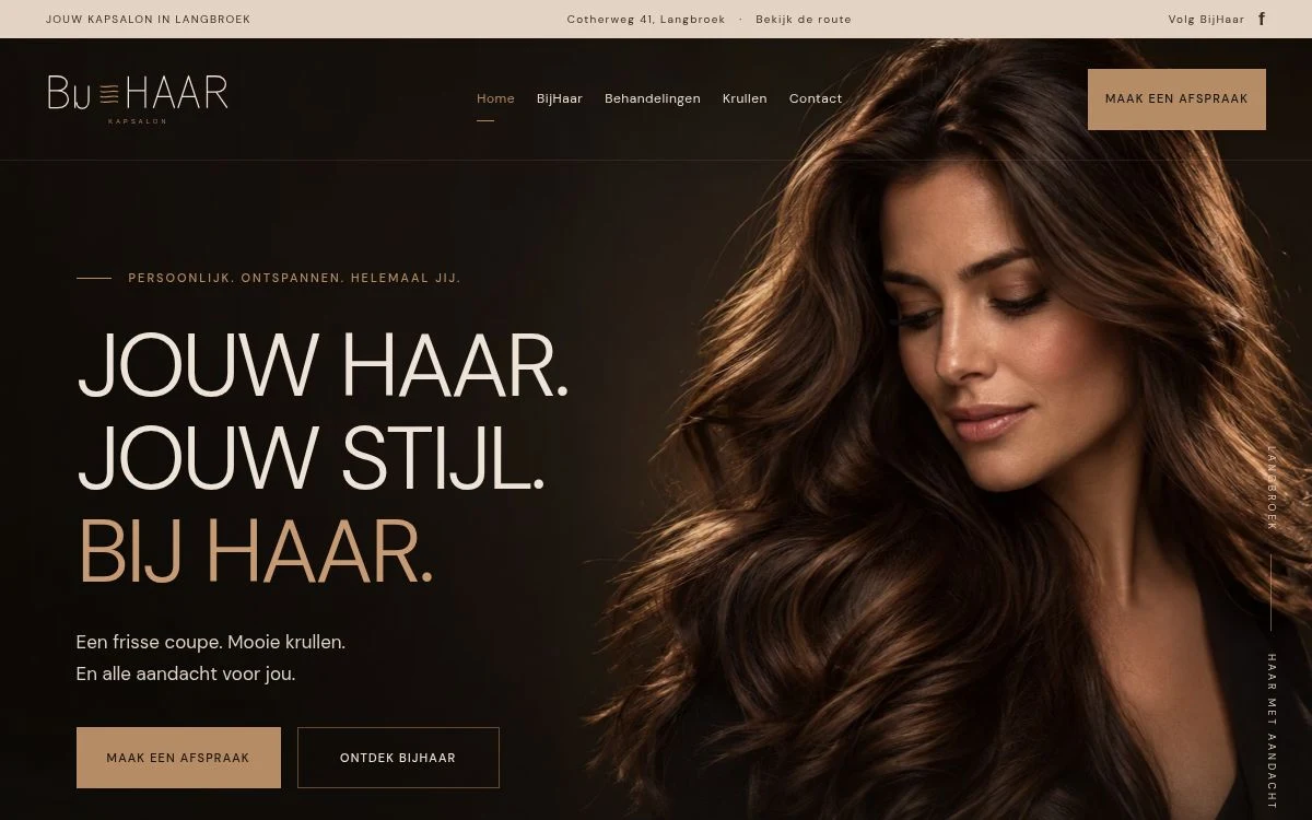 Websiteontwerp BijHaar Kapsalon
