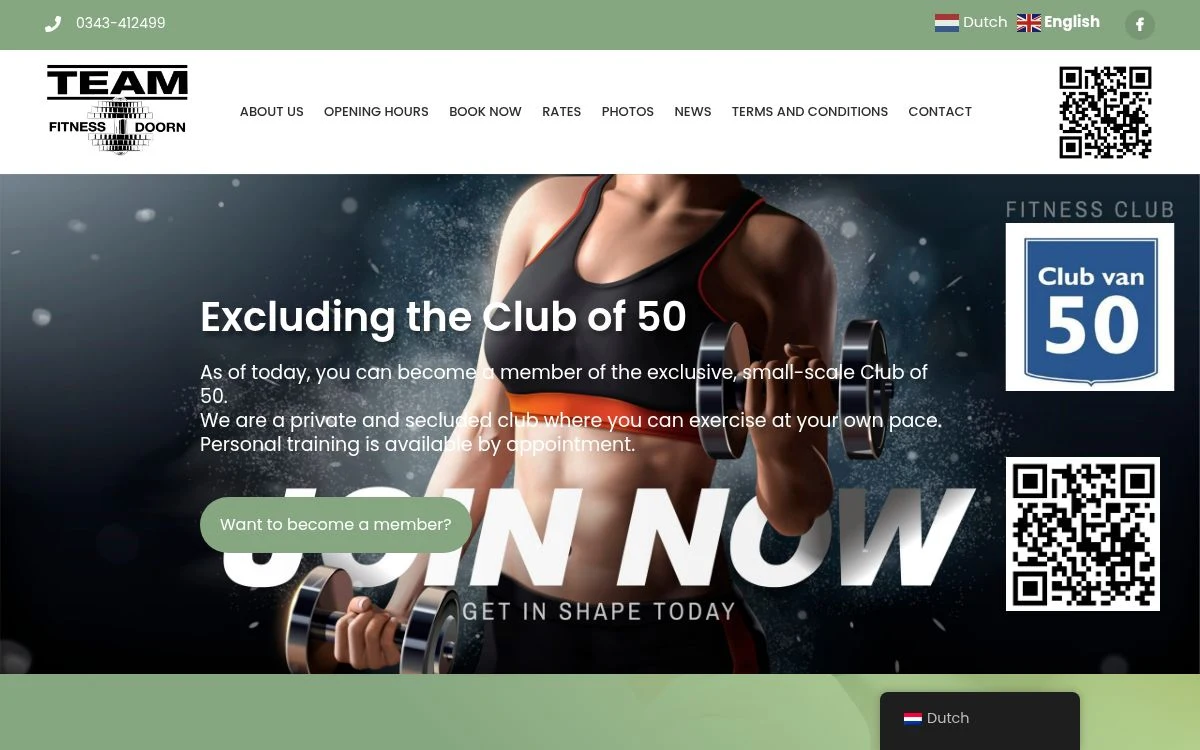 Websiteontwerp Fitness Doorn