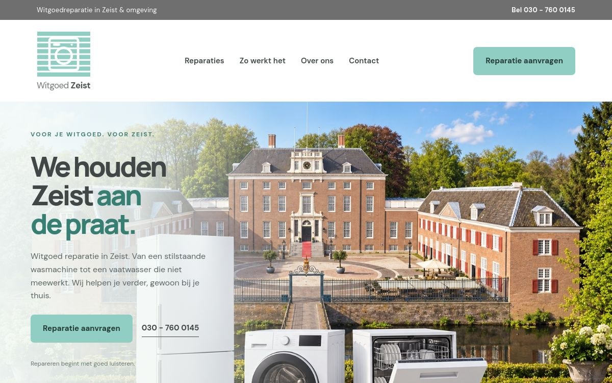 Websiteontwerp Witgoed Zeist